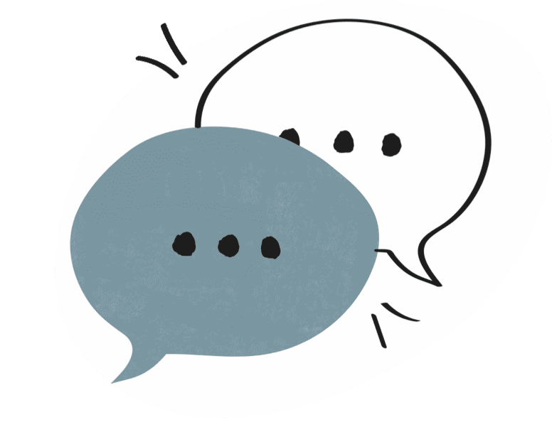 stribe messenger icon anonymous feedback tool - blue and white speech bubbles