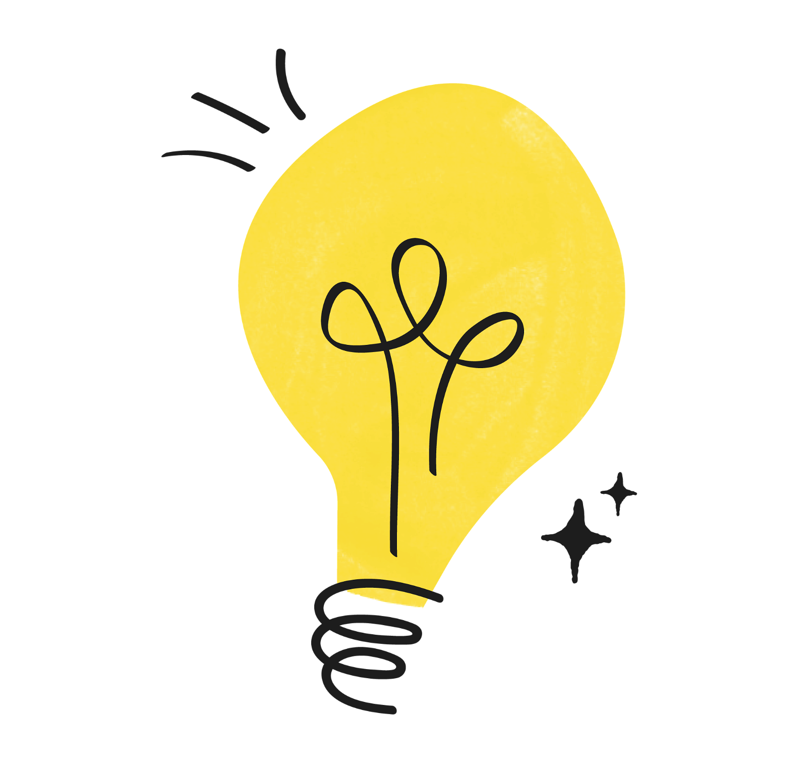 little yellow lightbulb icon with stribe branding