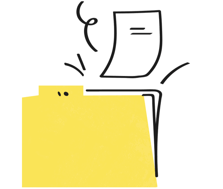 employee intranet yellow folder icon with documents