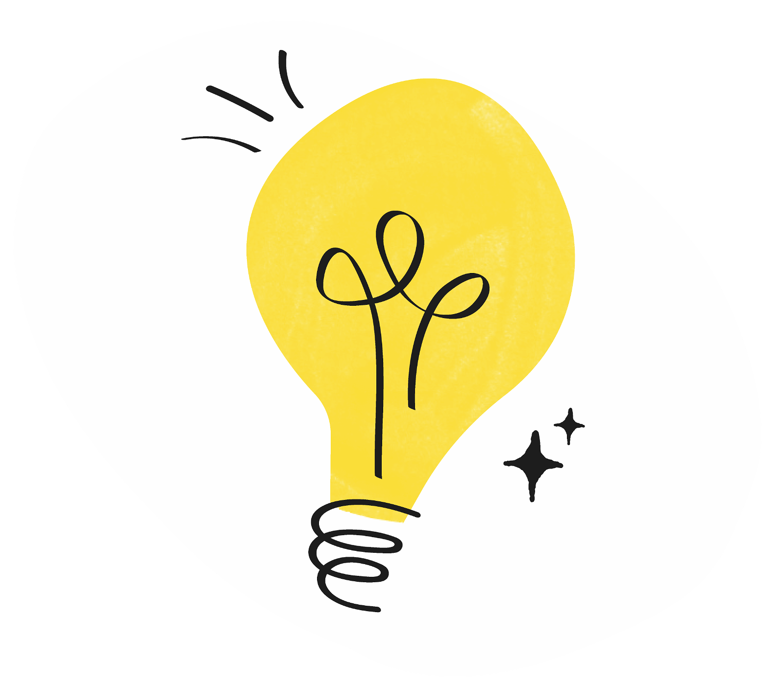 stribe yellow light bulb icon representing ideas and engagement