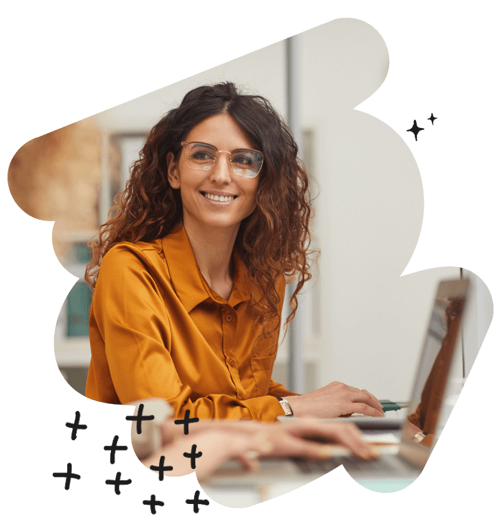 stribe_ woman lawyer working on her laptop in an office